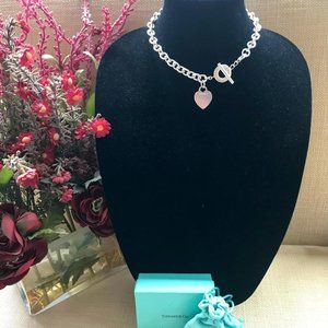 Tiffany & Co. Sterling Silver Heart Tag Toggle Necklace